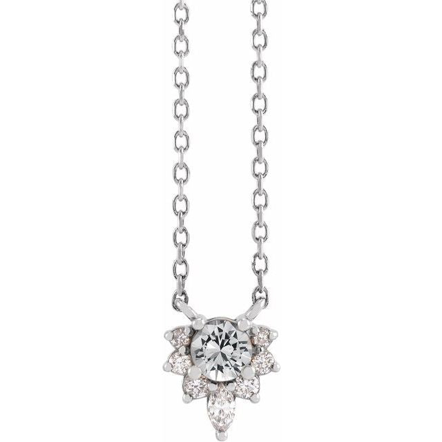 14k-white-natural-white-sapphire-&-.08-ctw-natural-diamond-18"-necklace