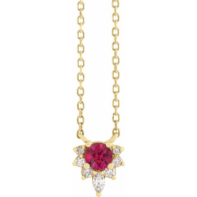 14k-yellow-lab-grown-ruby-&-.08-ctw-natural-diamond-18"-necklace