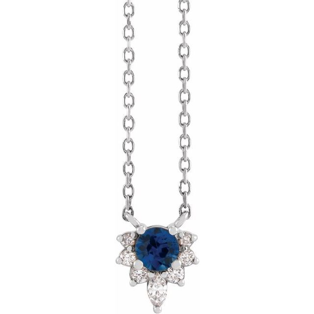 14k-white-natural-blue-sapphire-&-.08-ctw-natural-diamond-18"-necklace