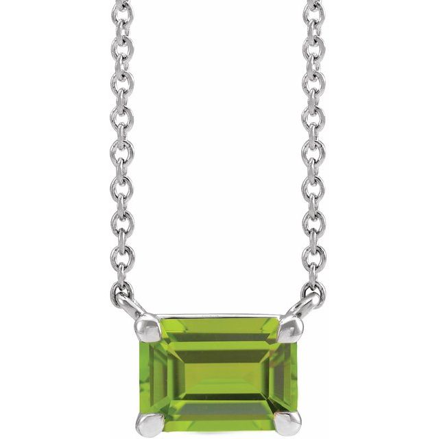 sterling-silver-natural-peridot-18"-necklace