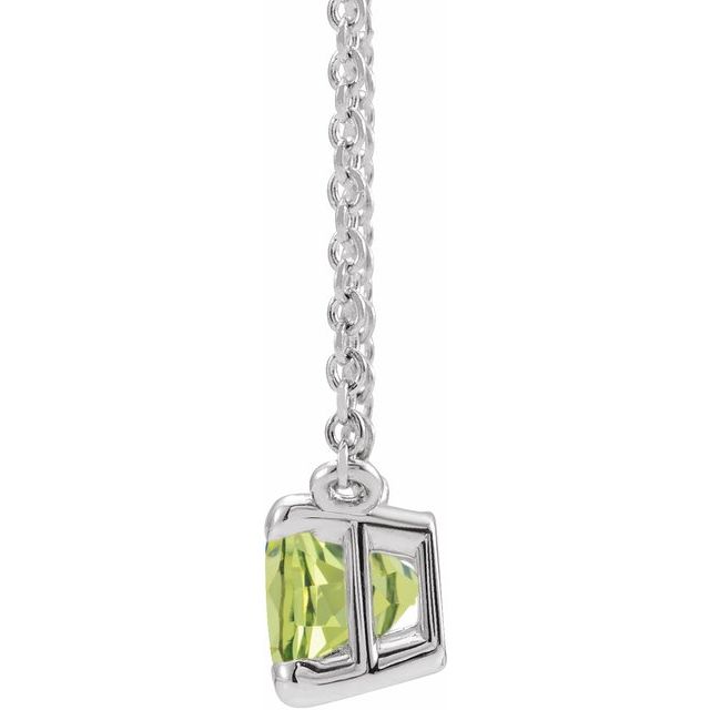 sterling-silver-natural-peridot-18"-necklace
