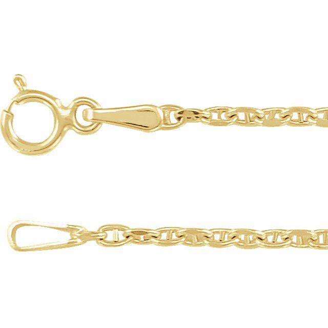 14k-yellow--hollow-diamond-cut-anchor-16"-chain