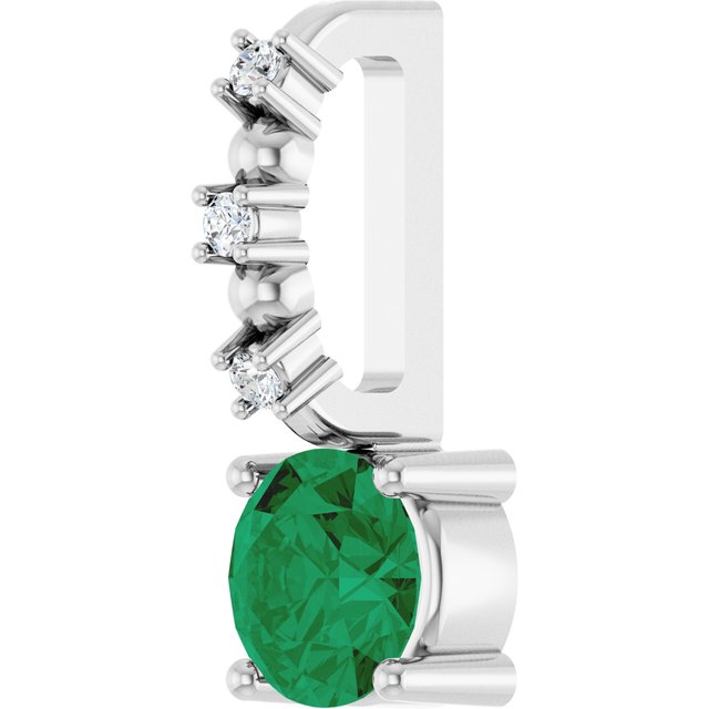 sterling-silver-lab-grown-emerald-&-.01-ctw-natural-diamond-pendant