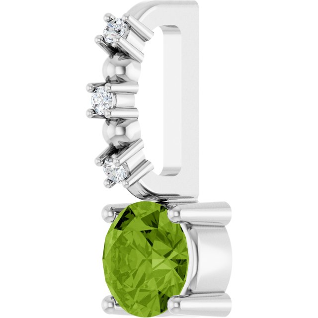 14k-white-imitation-peridot-&-.01-ctw-natural-diamond-charm/pendant