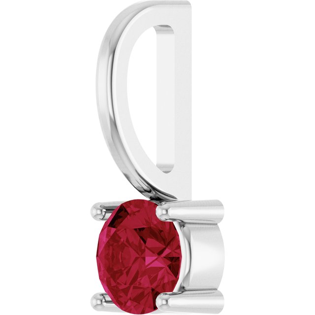 14k-white-imitation-ruby-solitaire-charm/pendant