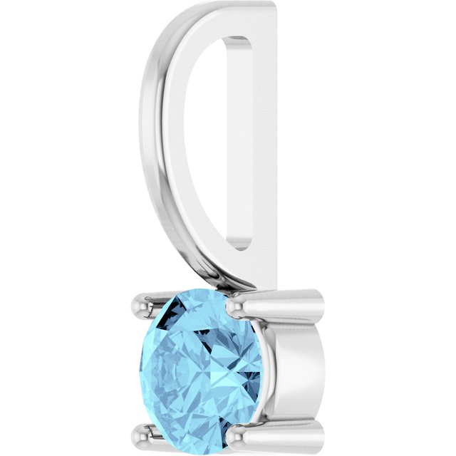 14k-white-imitation-aquamarine-solitaire-charm/pendant
