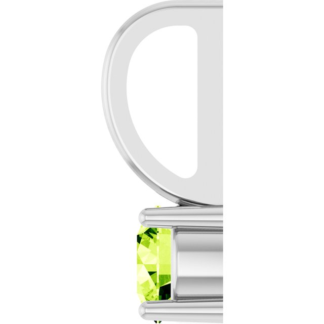 14k-white-imitation-peridot-solitaire-charm/pendant
