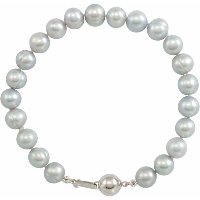 sterling-silver-cultured-gray-freshwater-pearl-7-1/2"-bracelet