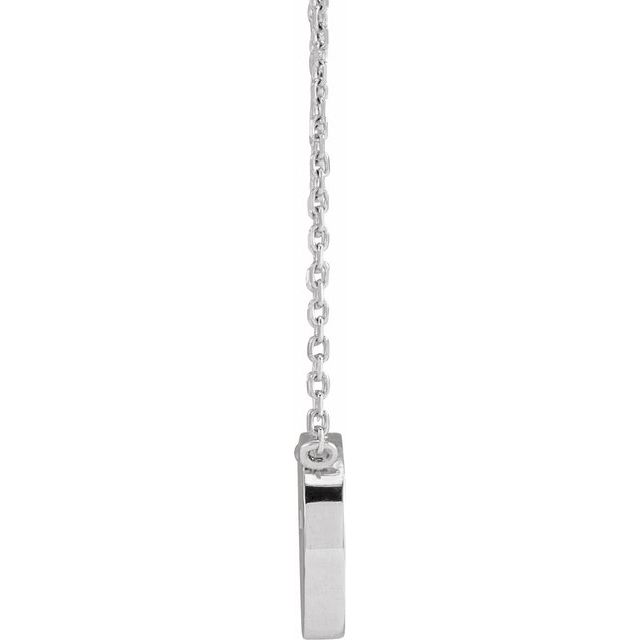 14k-white-pierced-cross-hammered-disc-18"-necklace