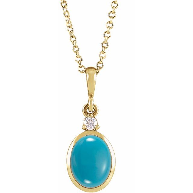 14k-yellow--natural-turquoise-&-.015-ct-natural-diamond-16-18"-necklace