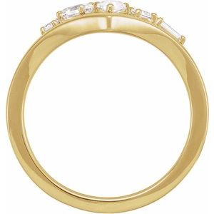1/2 ct Lab-Grown Diamond V Ring