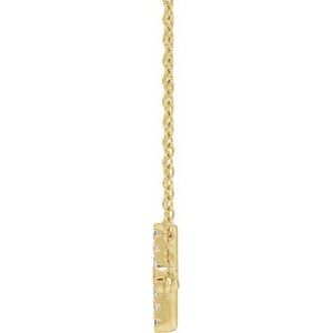 1/6 ct Lab-Grown Diamond Sideways Cross Necklace