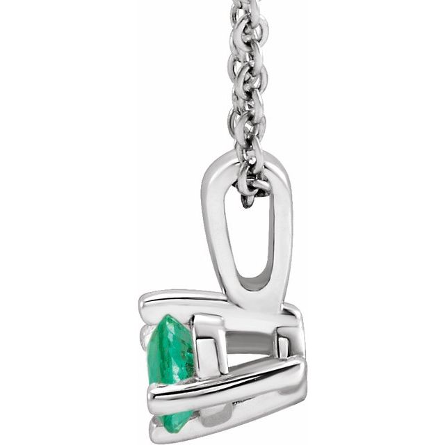sterling-silver--lab-grown-emerald-solitaire-16-18"-necklace