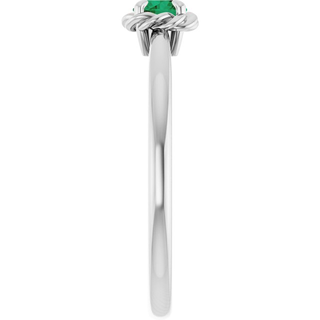 14k-white-natural-emerald-solitaire-rope-ring