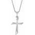 14k-white-cross-18"-necklace