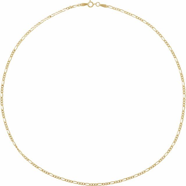 14k-yellow--diamond-cut-figaro-16"-chain