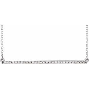 1/3 ct Diamond Accented Bar Necklace