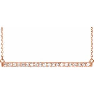 1/3 ct Diamond Accented Bar Necklace