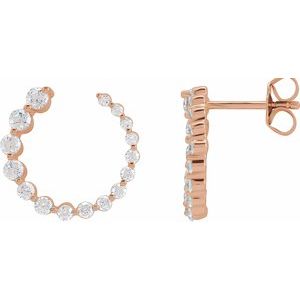 7/8 ct Diamond Front-Back Earrings