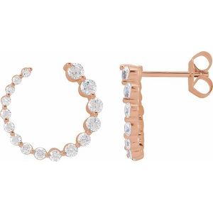 7/8 ct Diamond Front-Back Earrings