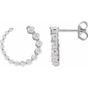 7/8 ct Diamond Front-Back Earrings