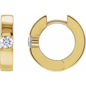 1/5 ct Diamond Accented Huggie Hoop Earrings