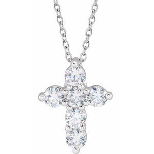 1/4 ct Lab-Grown Diamond Cross Necklace