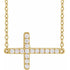 14k-yellow-1/6-ctw-lab-grown-diamond-sideways-cross-16-18"-necklace
