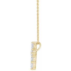 1/4 ct Lab-Grown Diamond Cross Necklace