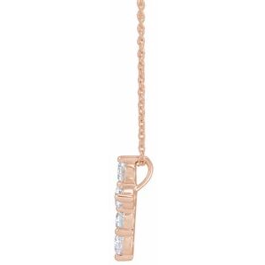 1/4 ct Lab-Grown Diamond Cross Necklace