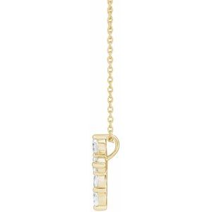 1/4 ct Lab-Grown Diamond Cross Necklace