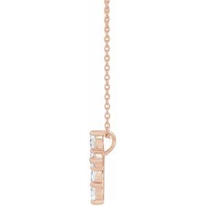 1/4 ct Lab-Grown Diamond Cross Necklace