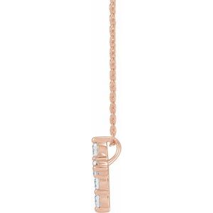 1/4 ct Lab-Grown Diamond Cross Necklace