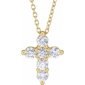 1/4 ct Lab-Grown Diamond Cross Necklace