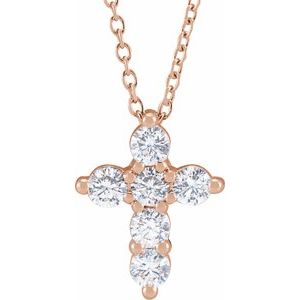1/4 ct Lab-Grown Diamond Cross Necklace