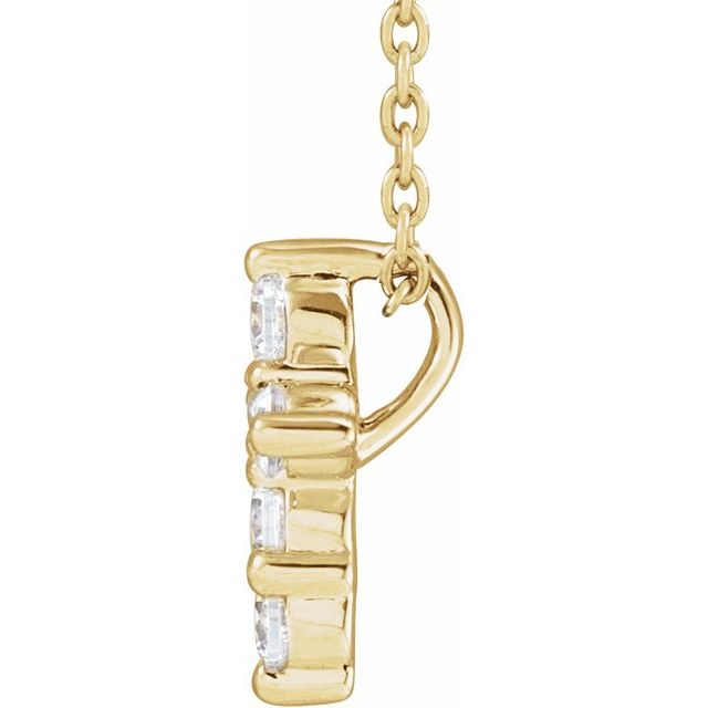 14k-yellow-1/4-ctw-lab-grown-diamond-cross-18"-necklace