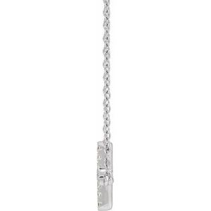 1/6 ct Lab-Grown Diamond Sideways Cross Necklace