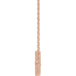 1/6 ct Lab-Grown Diamond Sideways Cross Necklace