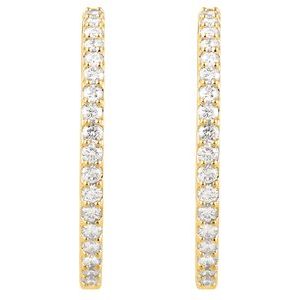 6 1/2 ct Diamond Inside-Outside Hinged Hoop Earrings