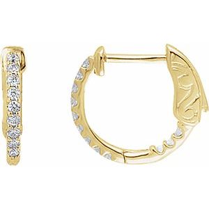 6 1/2 ct Diamond Inside-Outside Hinged Hoop Earrings