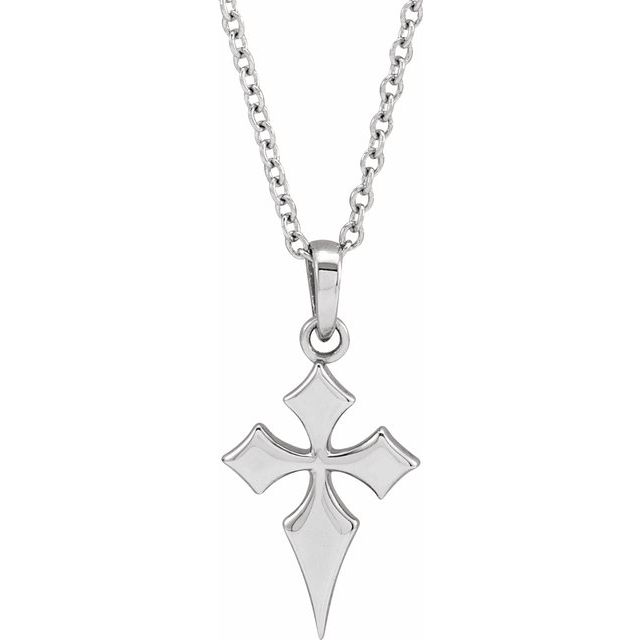 14k-white--cross-16-18"-necklace