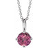 14k-white--natural-pink-tourmaline-solitaire-16-18"-necklace
