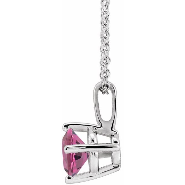 14k-white--natural-pink-tourmaline-solitaire-16-18"-necklace
