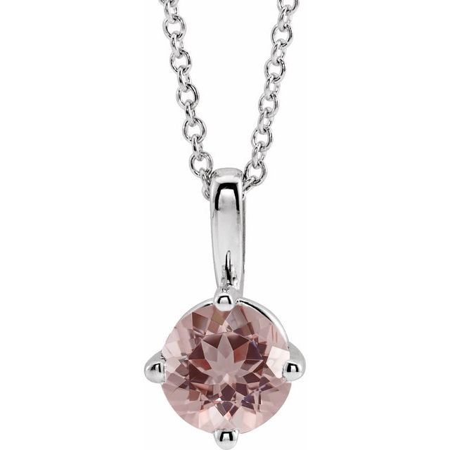 14k-white--natural-pink-morganite-solitaire-16-18"-necklace