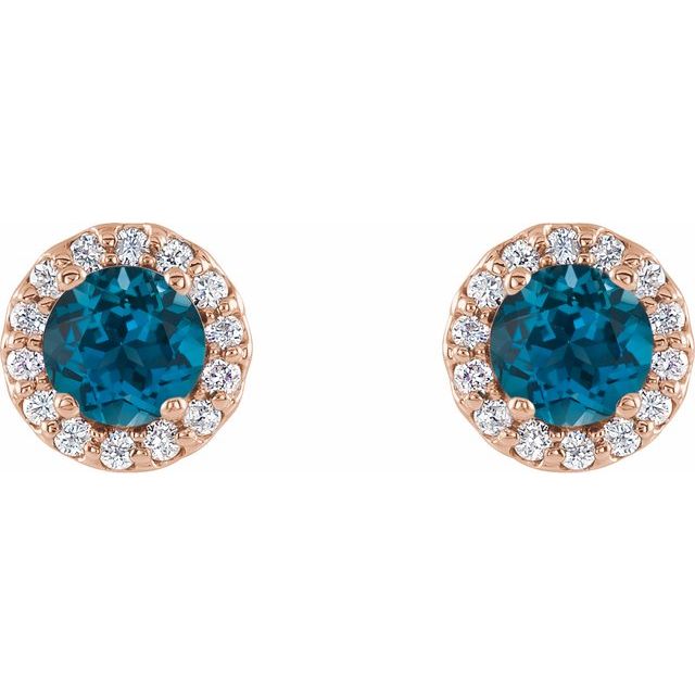 14K White Gold|Natural Blue Sapphire|4 mm