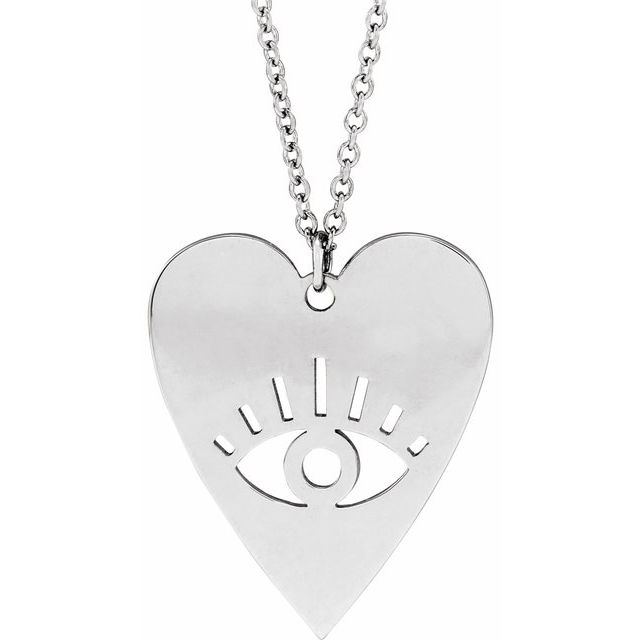 14k-white-evil-eye-heart-16-18"-necklace