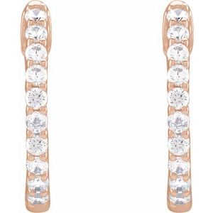 1 ct Diamond Inside-Outside Hoop Earrings