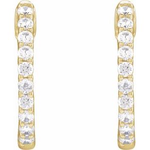 1 ct Diamond Inside-Outside Hoop Earrings
