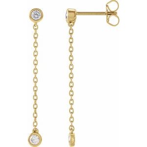 1/4 ct Lab-Grown Diamond Chain Earrings