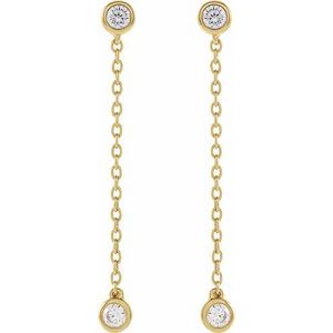 1/4 ct Lab-Grown Diamond Chain Earrings